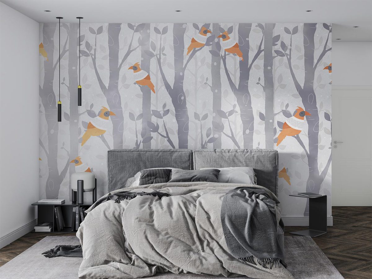 پوستر دیواری درخت و پرنده W10184500