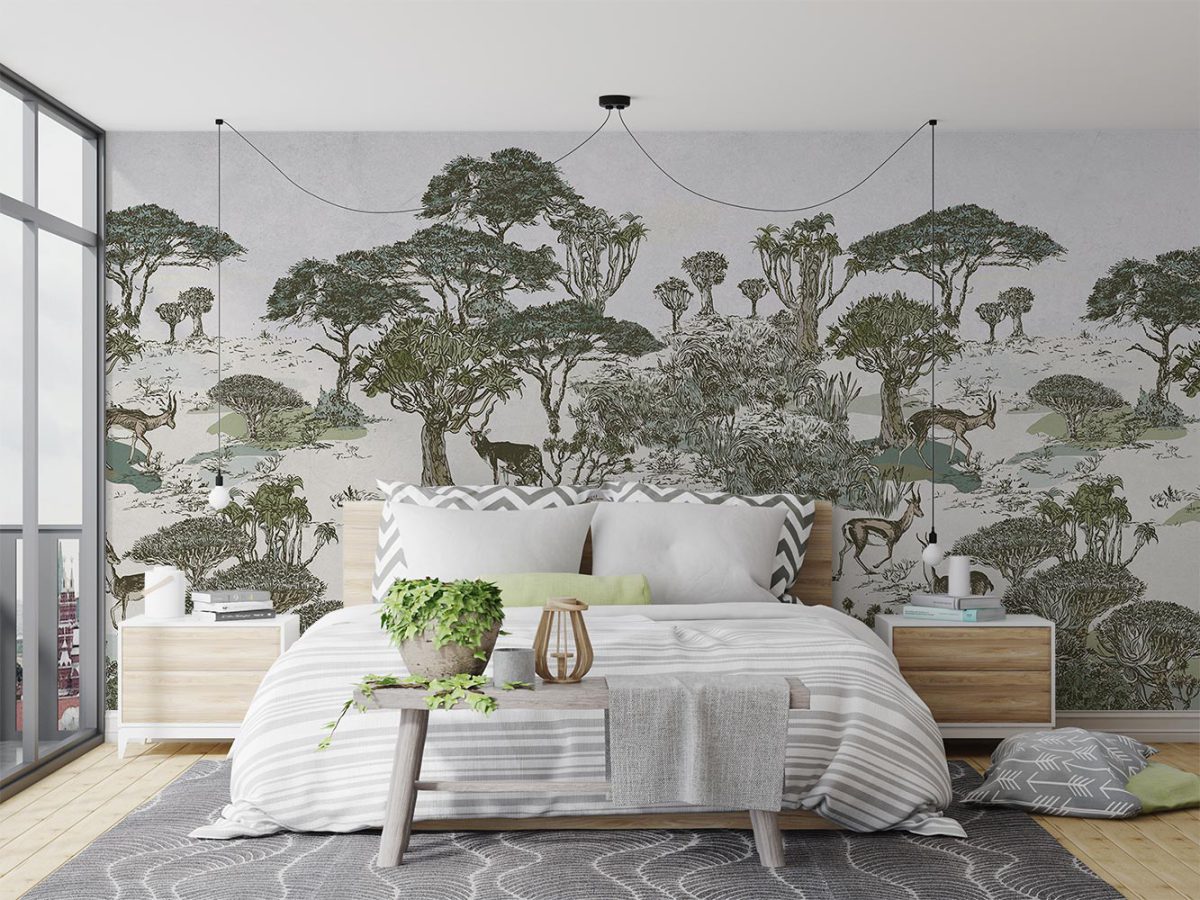کاغذ دیواری اتاق خواب طرح طبیعت درخت W10187600