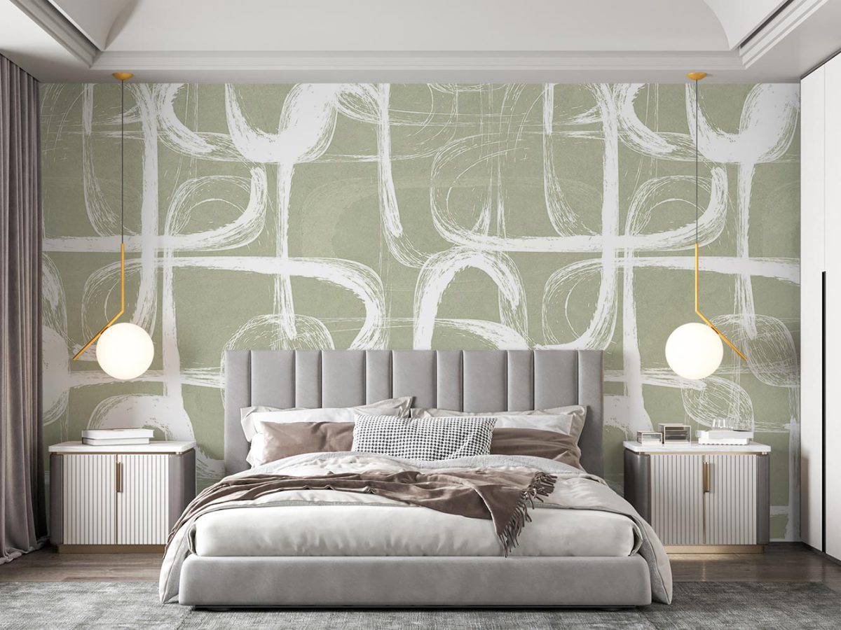 کاغذ دیواری اتاق خواب مدل مدرن هندسی W10189100