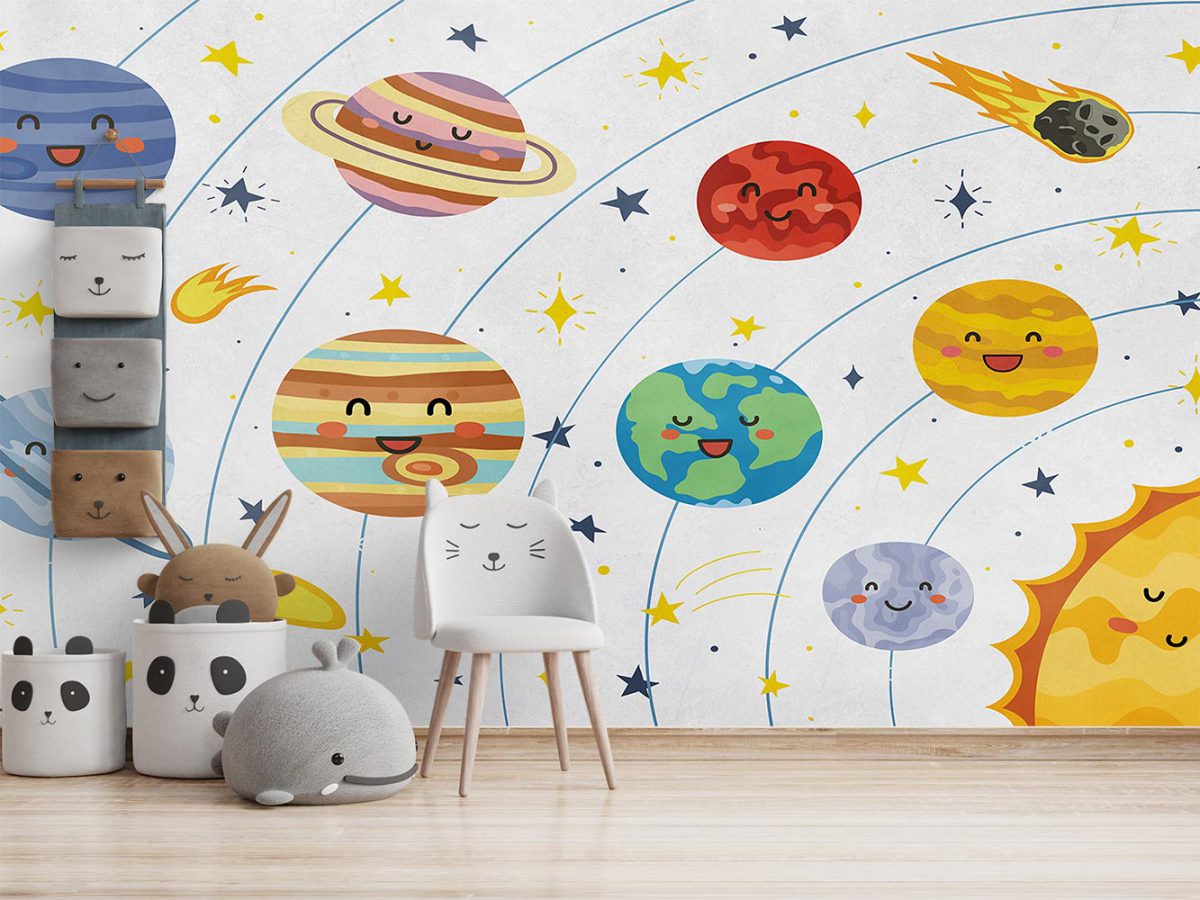 پوستر دیواری کودک منظومه شمسی W10190400