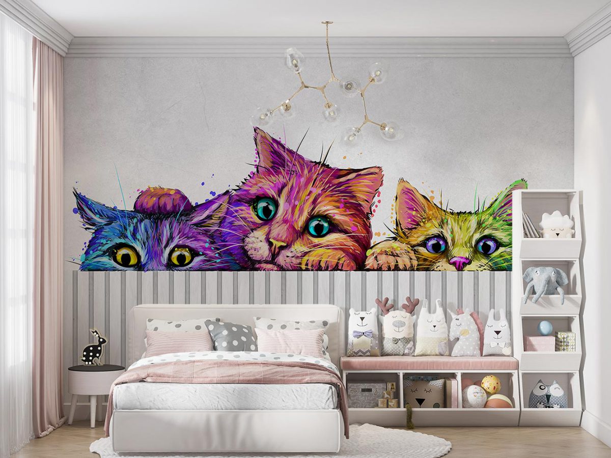 پوستر دیواری اتاق کودک گربه W10191100