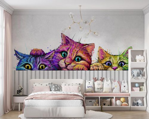 پوستر دیواری اتاق کودک گربه W10191100