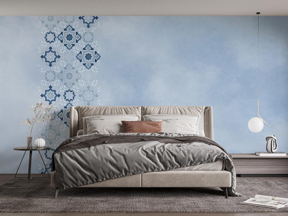کاغذ دیواری برای اتاق خواب طرح اسلیمی سنتی W10196000