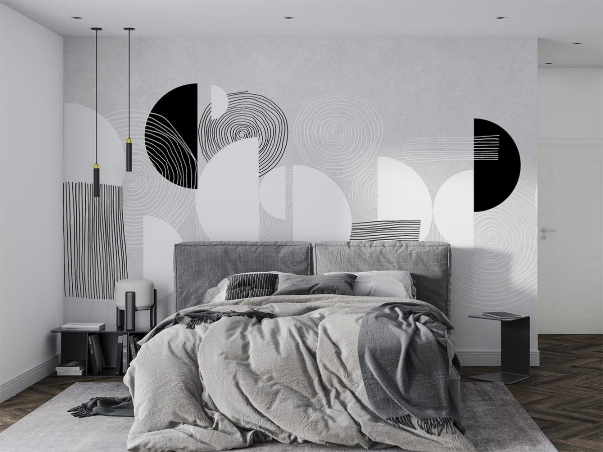 کاغذ دیواری اتاق خواب طرح هندسی مدرن W10198000