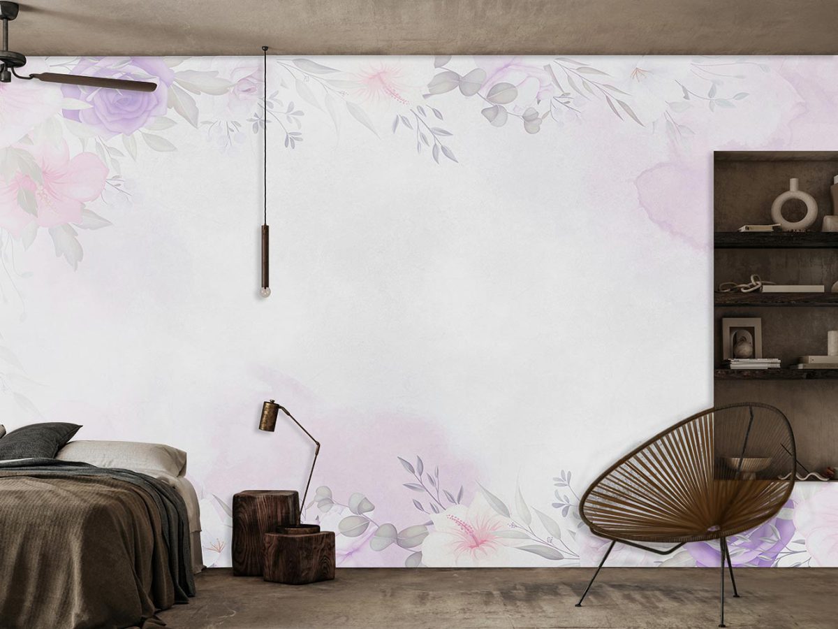 کاغذ دیواری اتاق خواب گلدار W10211000