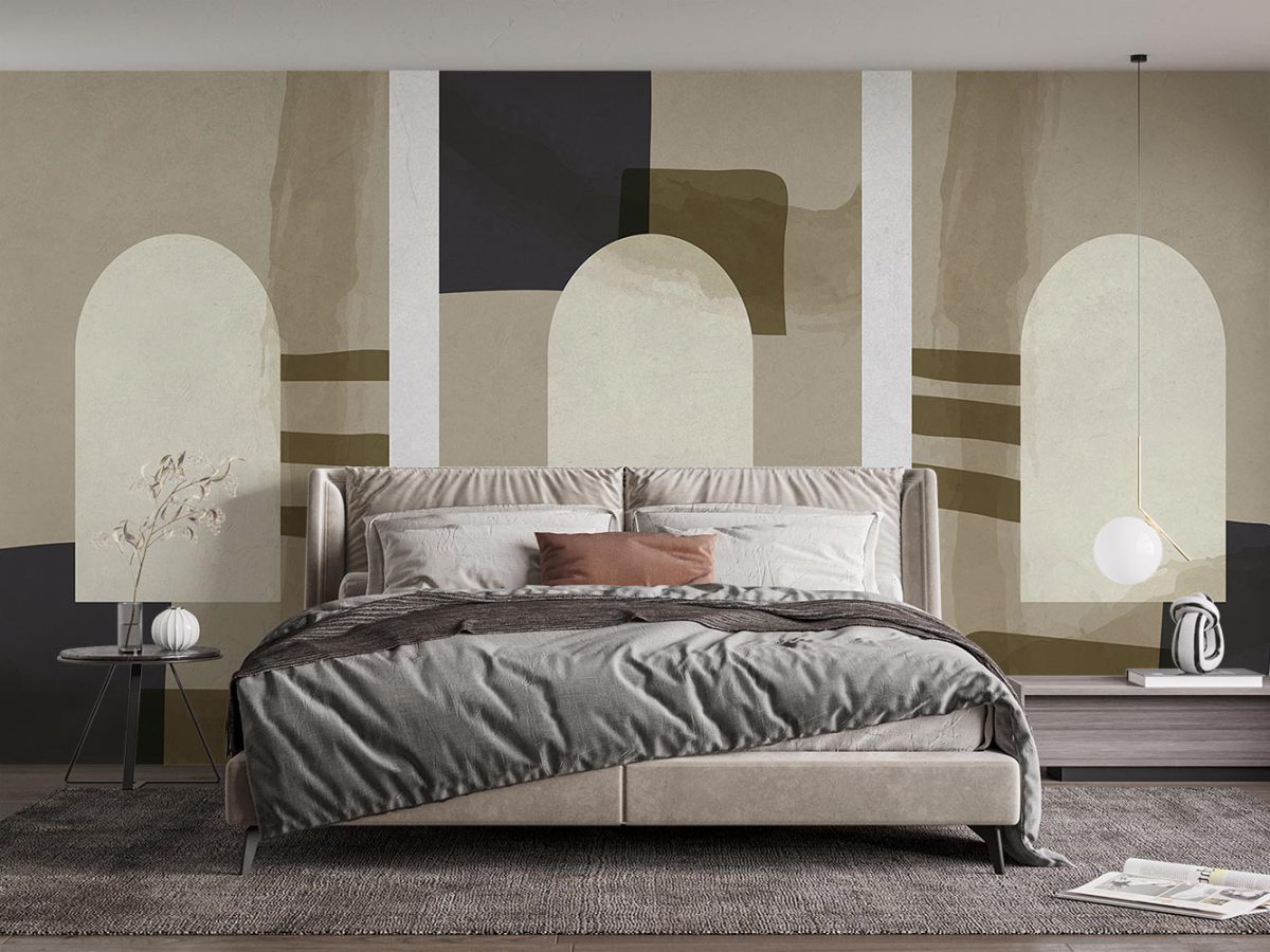 کاغذ دیواری اتاق خواب طرح مدرن هنری W10211800