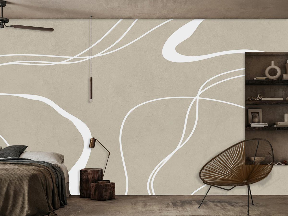 کاغذ دیواری اتاق خواب مدرن مینیمال W10213100