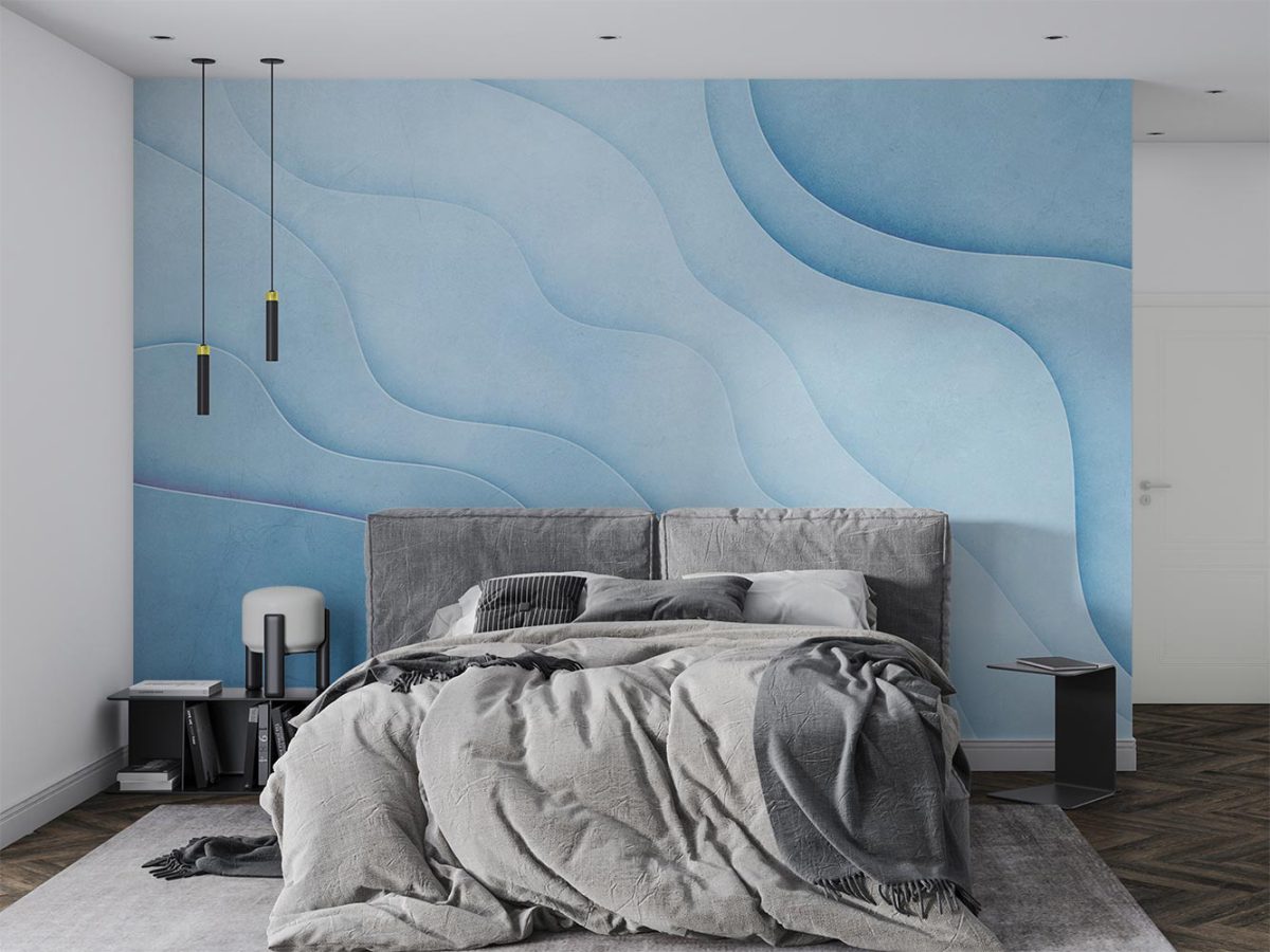کاغذ دیواری اتاق خواب هندسی موج دار W10214900