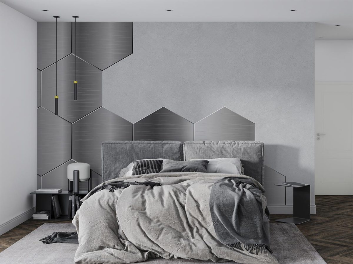پوستر دیواری اتاق خواب طرح هندسی پنج ضلعی W10216200