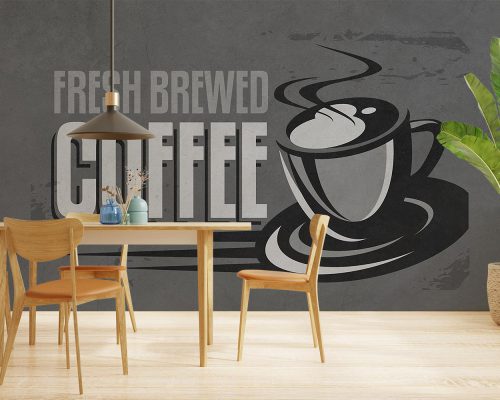 پوستر کاغذ دیواری کافه فنجان قهوه W10216800