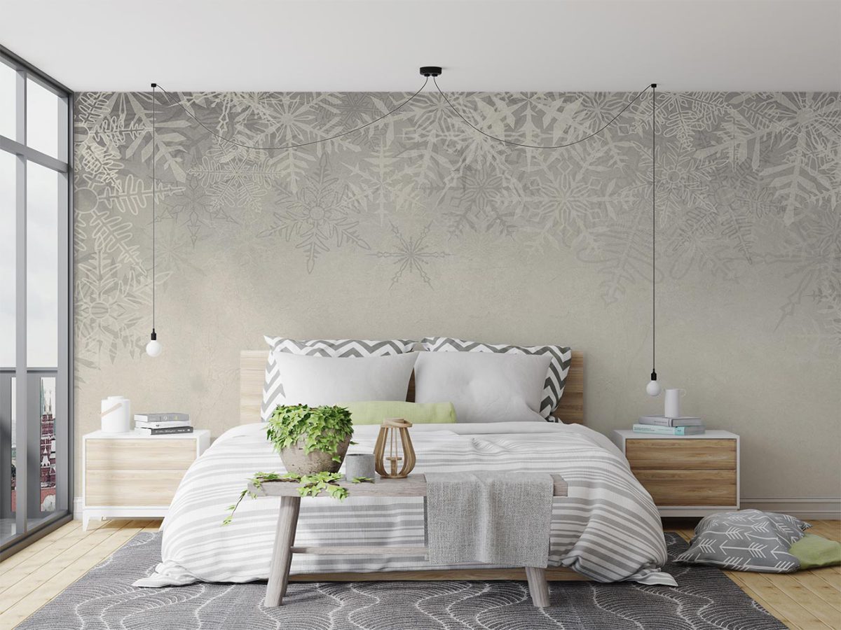 کاغذ دیواری اتاق خواب کلاسیک برفی W10218200