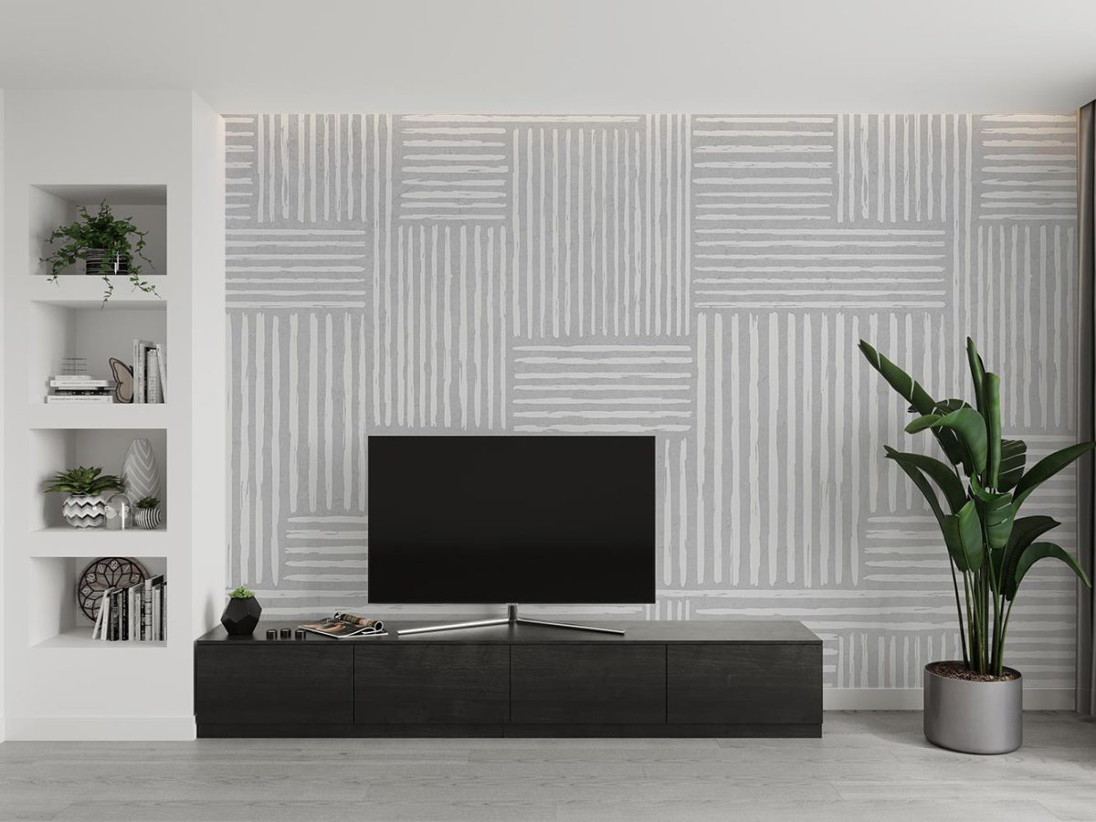 کاغذ دیواری پشت tv مدرن اشکال هندسی W10219500