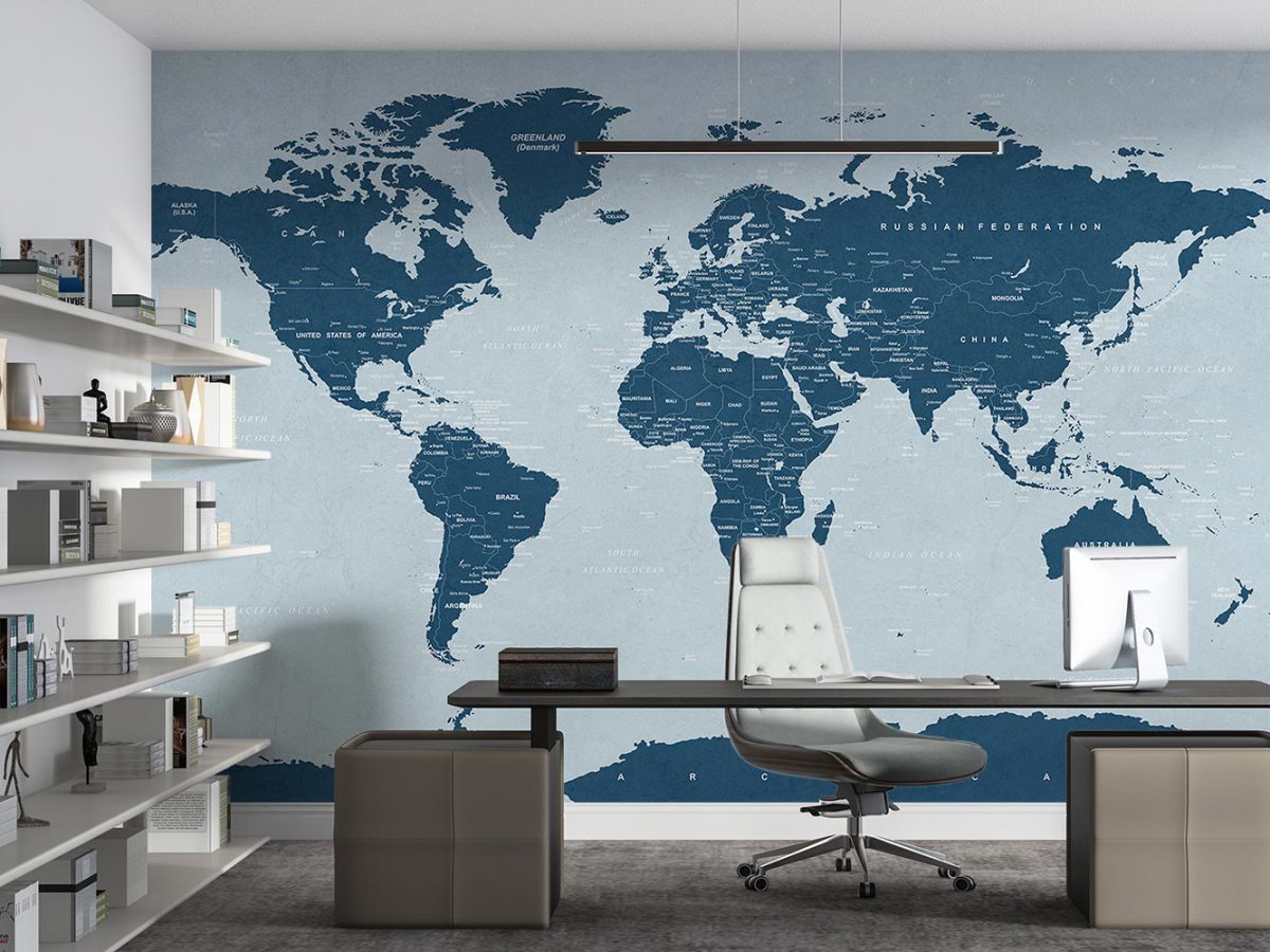 پوستر دیواری طرح نقشه جهان W10222700