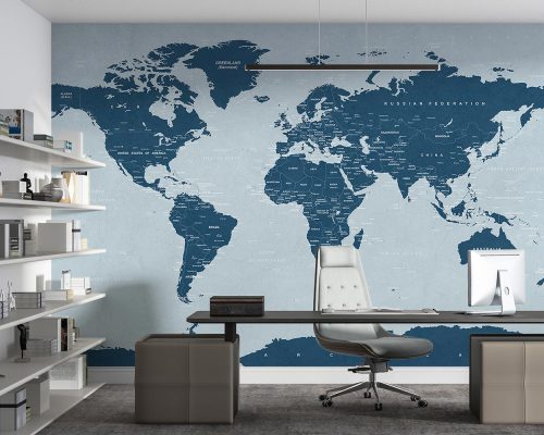 پوستر دیواری طرح نقشه جهان W10222700
