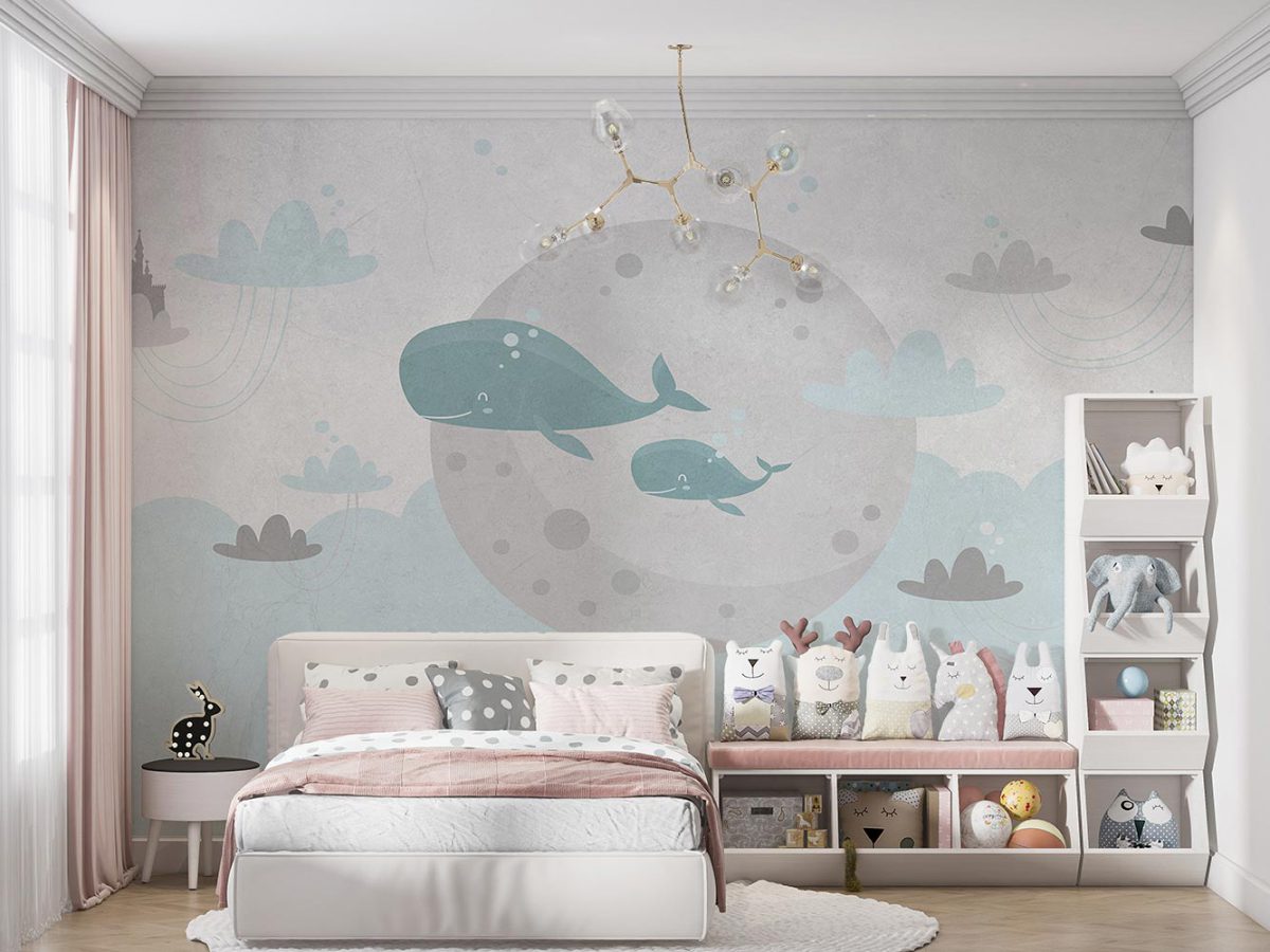 پوستر دیواری اتاق کودک نهنگ W10223700