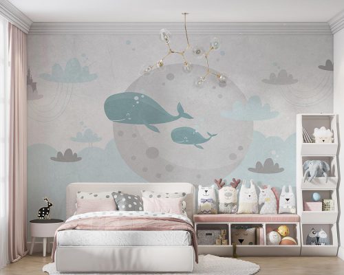 پوستر دیواری اتاق کودک نهنگ W10223700