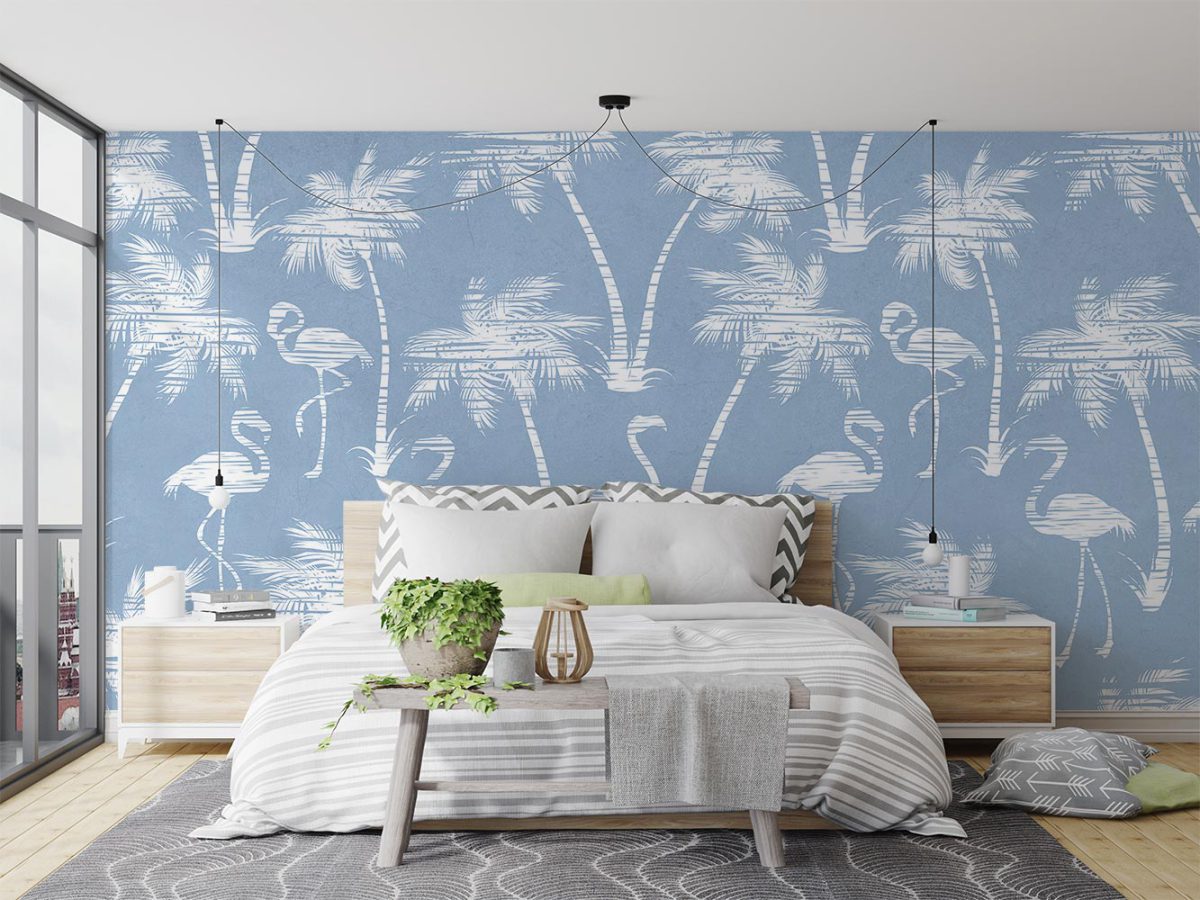 کاغذ دیواری اتاق خواب طرح فلامینگو درخت W10225000