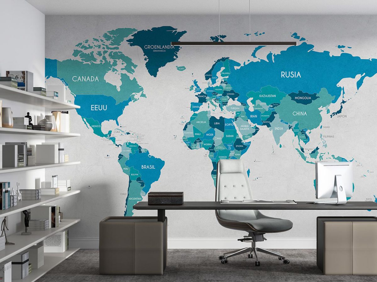 پوستر دیواری نقشه جهان W10226400