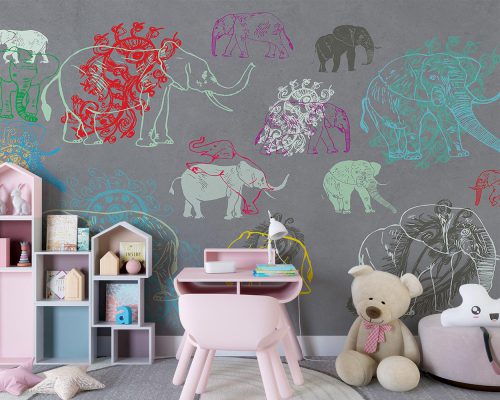 پوستر دیواری کودک طرح فیل W10227100