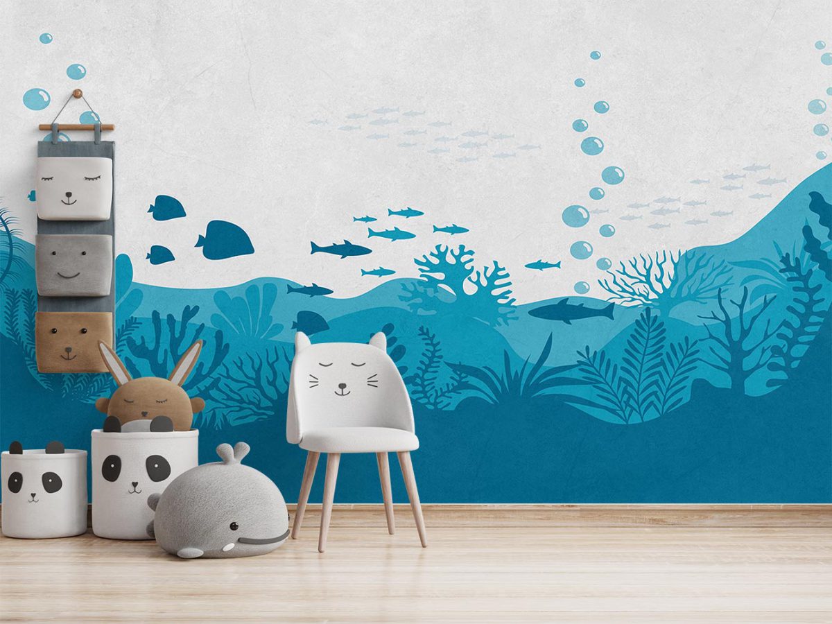 پوستر دیواری کودک دریا ماهی W10227200
