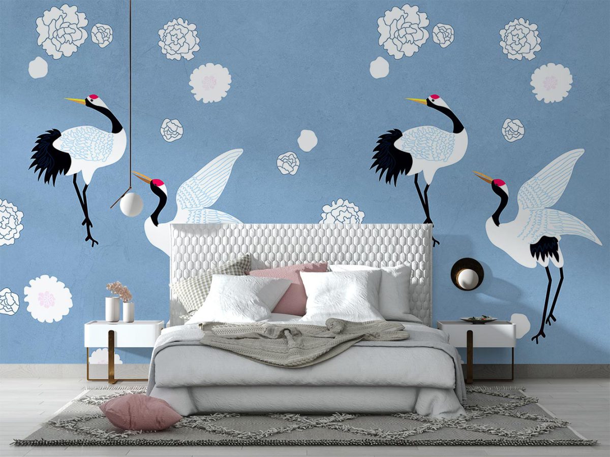 کاغذ دیواری اتاق خواب مدل پرندگان W10228500