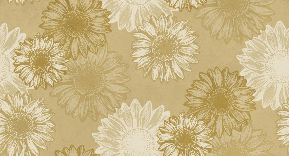 کاغذ دیواری طرح گل آفتاب گردان W10228600
