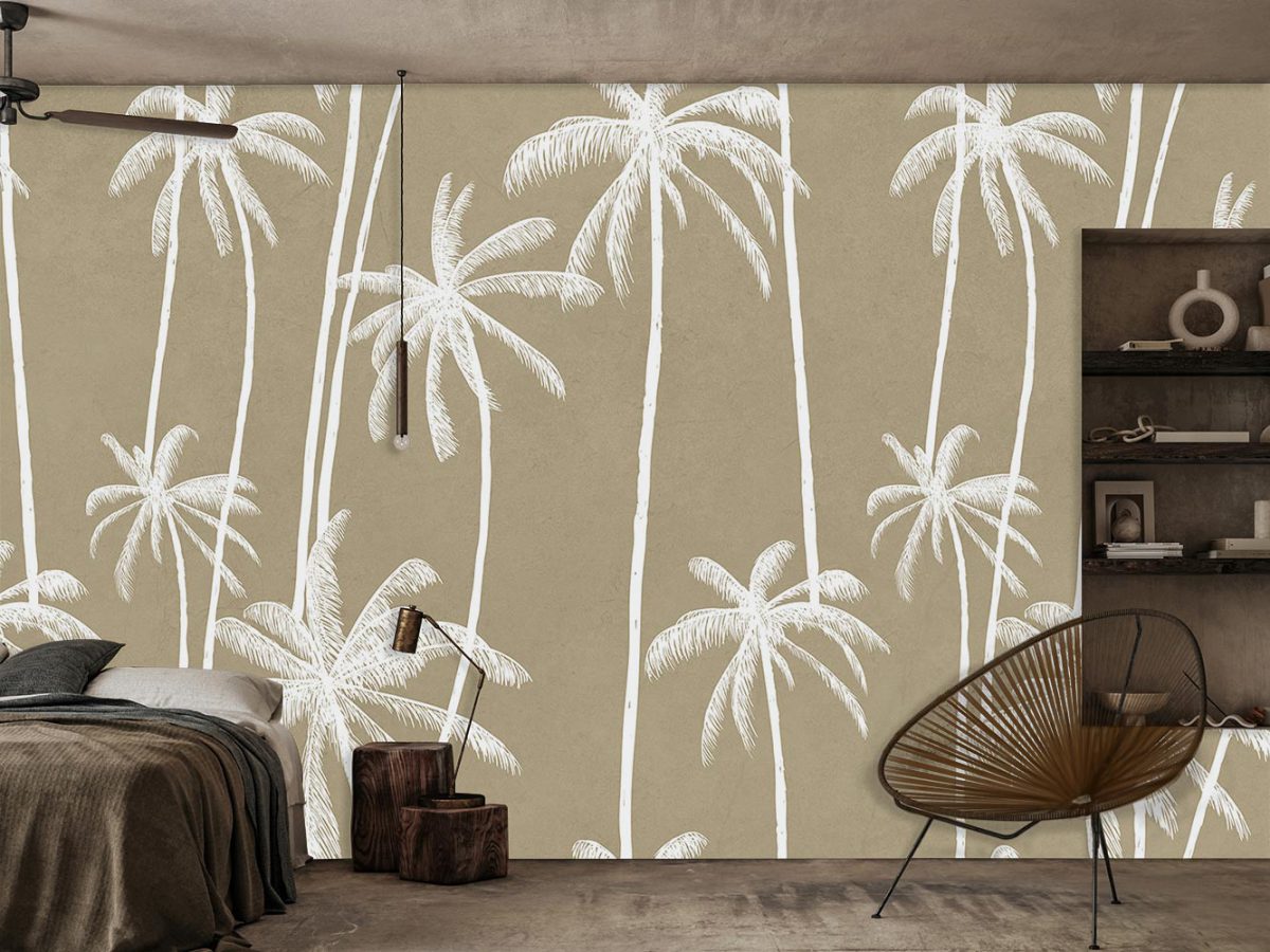 کاغذ دیواری اتاق خواب طرح درخت نارگیل W10229000