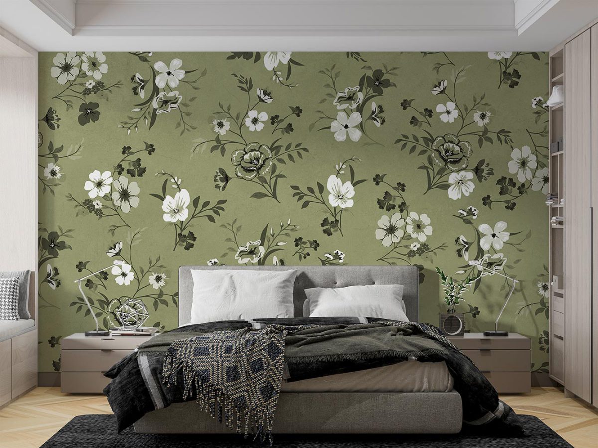 کاغذ دیواری اتاق خواب طرح گل گلی W10230000