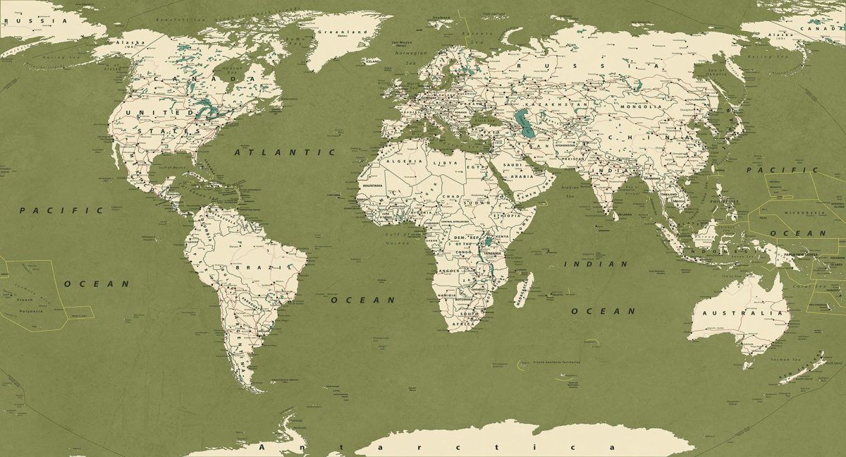 کاغذ دیواری نقشه جهان W10230100