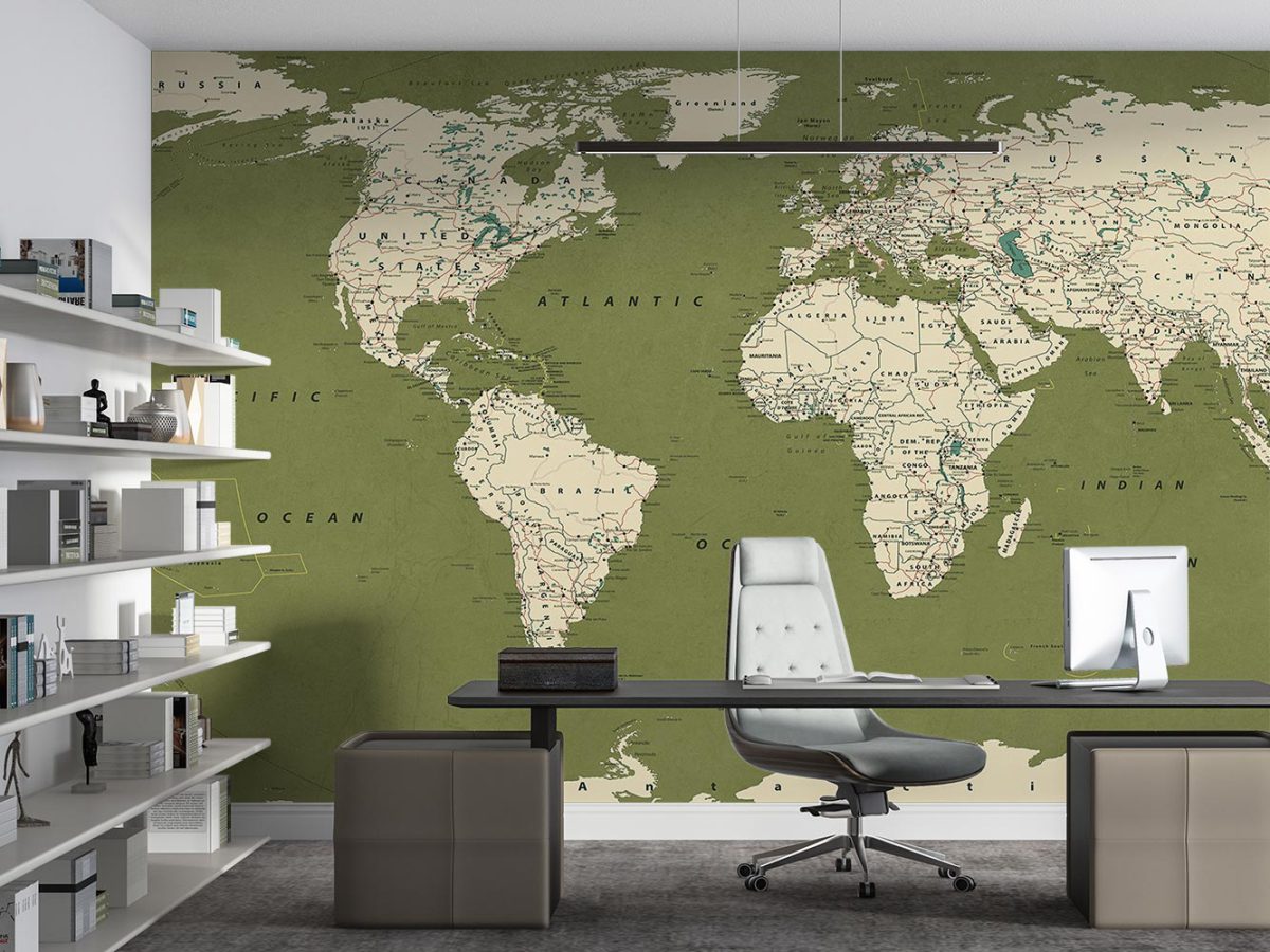 کاغذ دیواری نقشه جهان W10230100