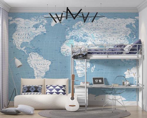 پوستر دیواری نقشه جهان W10230200