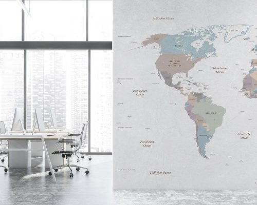 پوستر دیواری نقشه جهان و کشورها W10231000