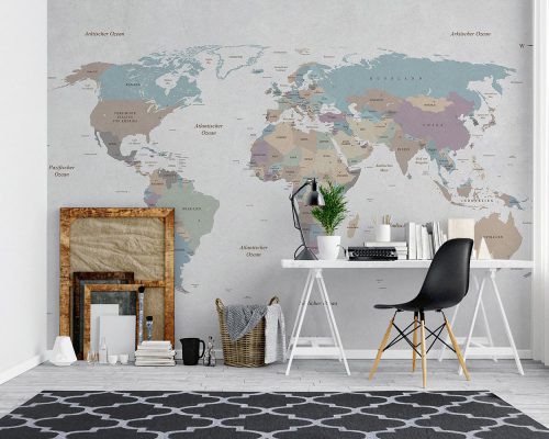 پوستر دیواری نقشه جهان و کشورها W10231000
