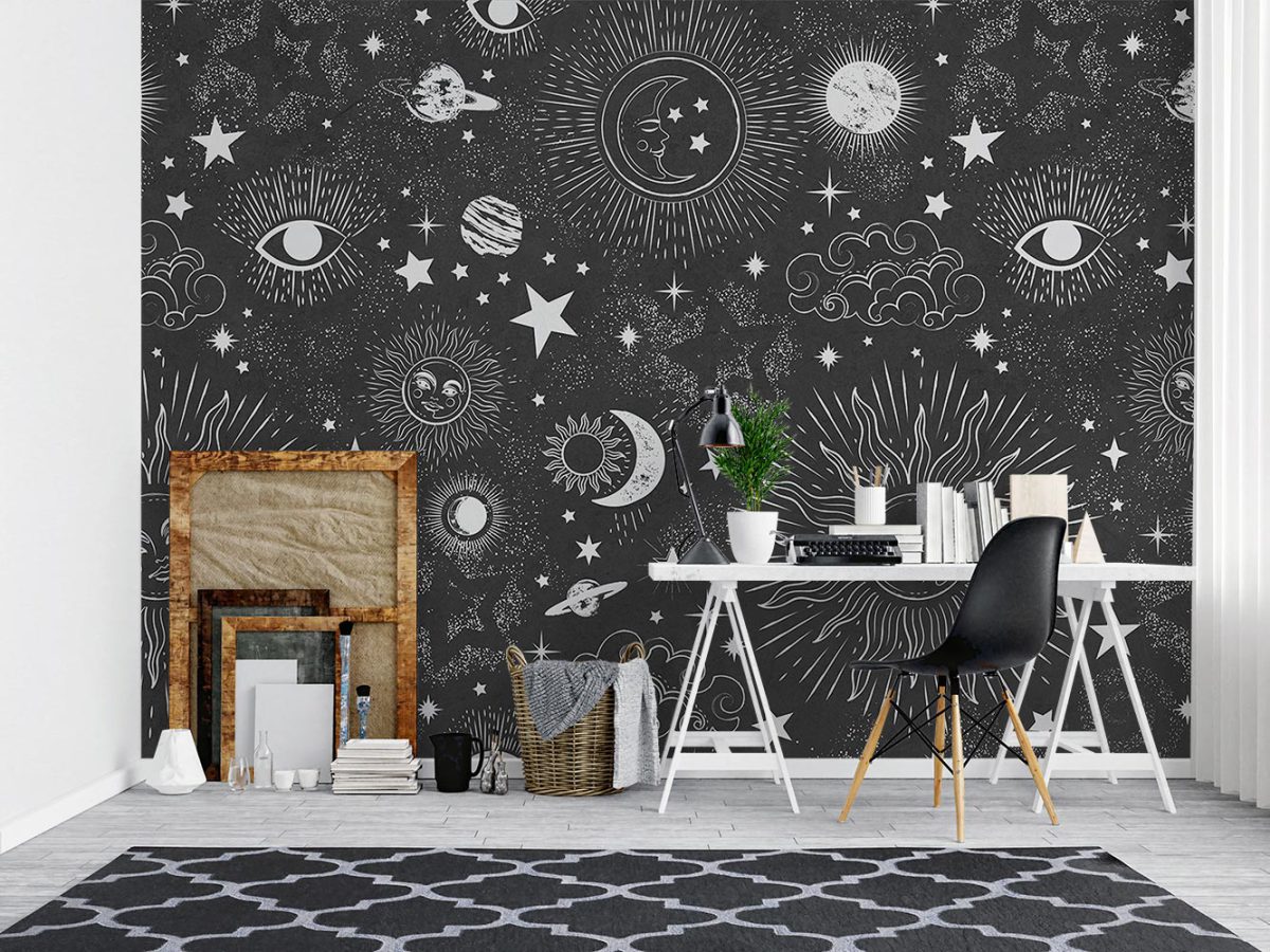 پوستر دیواری ماه و ستاره W10234200