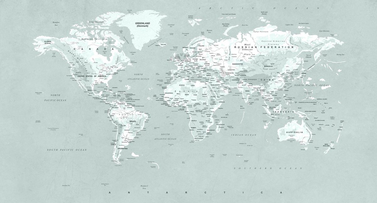 پوستر دیواری نقشه جهان جدید W10240200