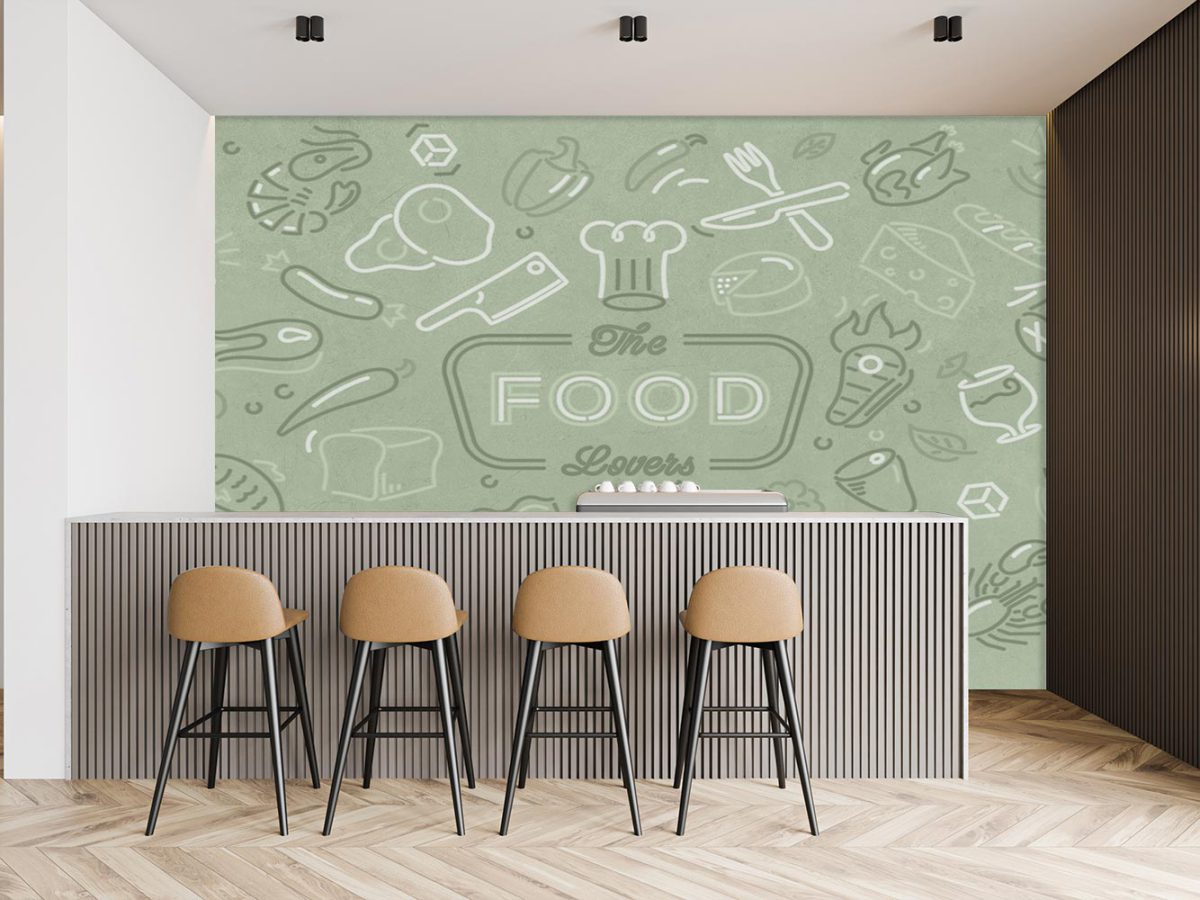 پوستر کاغذ دیواری رستوران فست فود W10240500