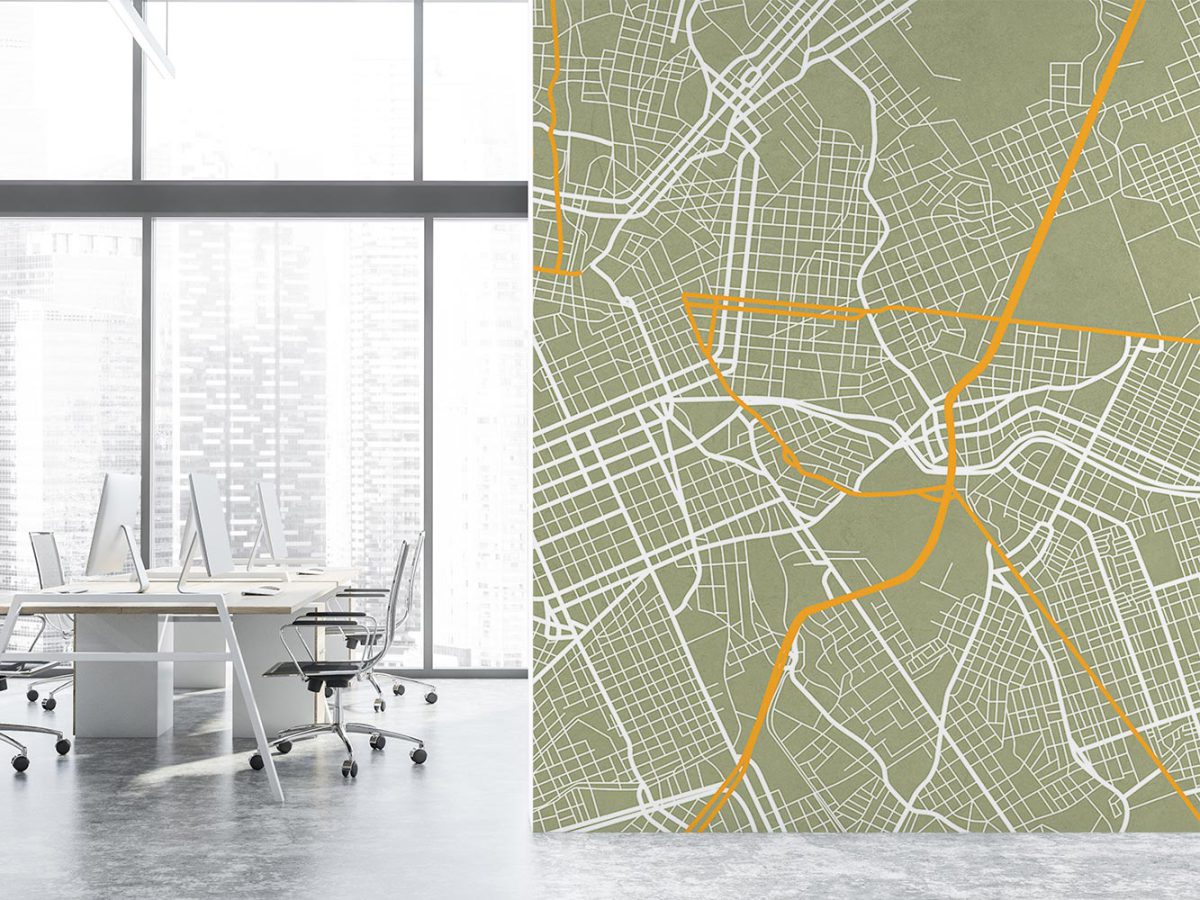 پوستر دیواری نقشه راه شهر W10240800 مناسب محیط های اداری