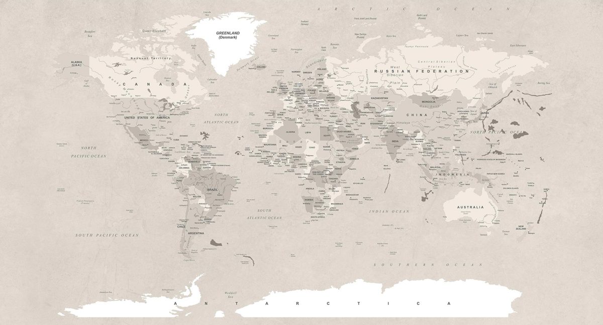 پوستر دیواری نقشه جهان خاص W10242800