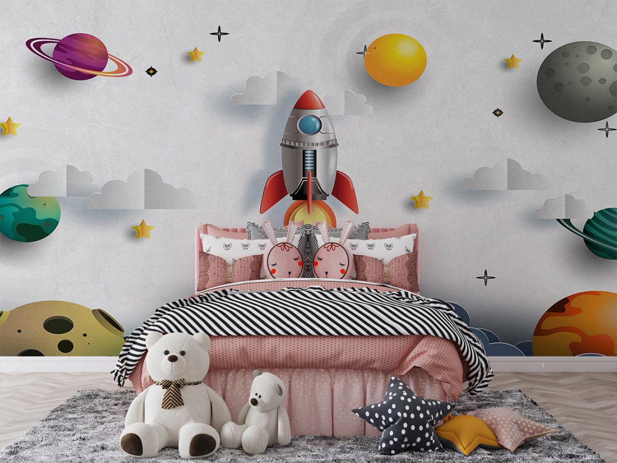 پوستر دیواری کودک فضا سیاره W10244400