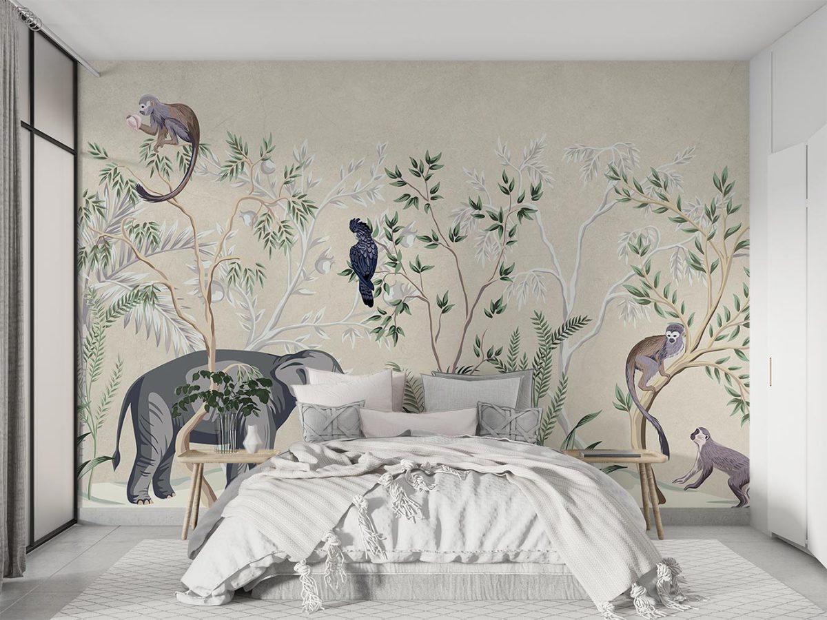 پوستر کاغذ دیواری اتاق خواب طرح حیوانات و طبیعت W10245100