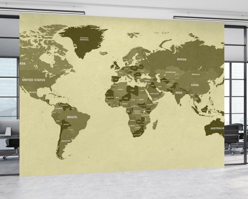 پوستر دیواری نقشه جهان W10246100