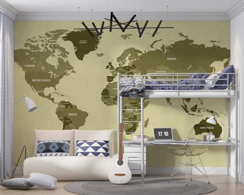 پوستر دیواری نقشه جهان W10246100