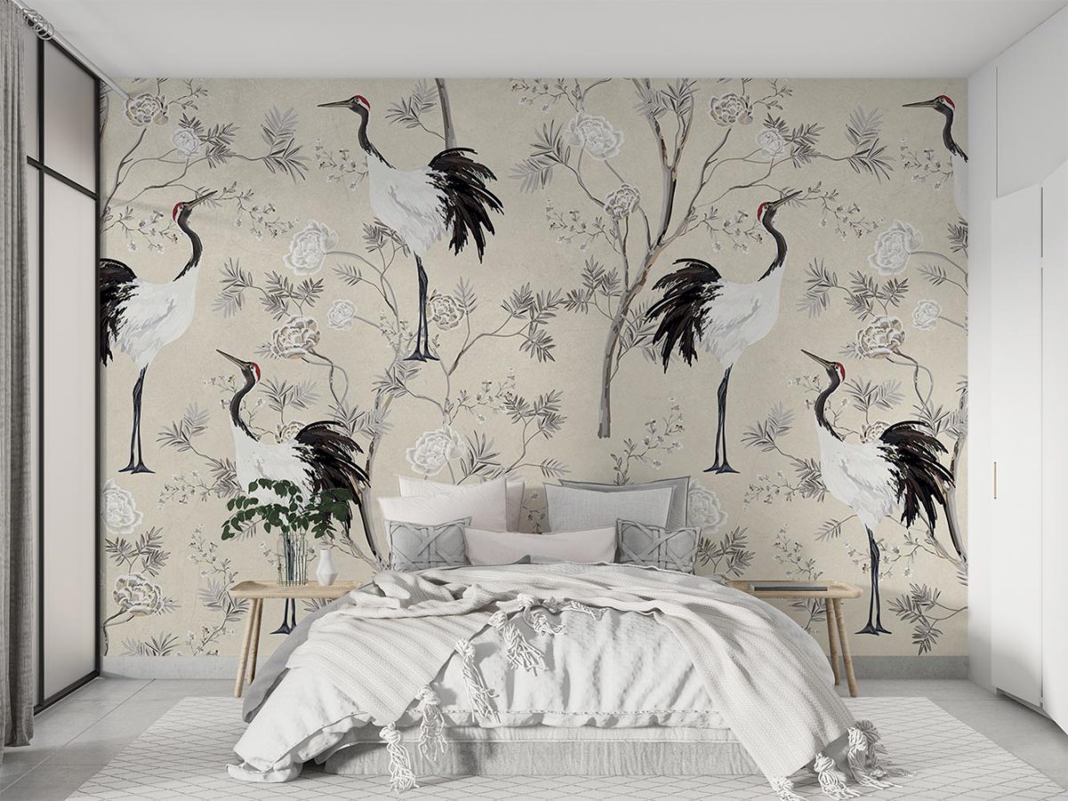پوستر دیواری پرنده و برگ W10248400