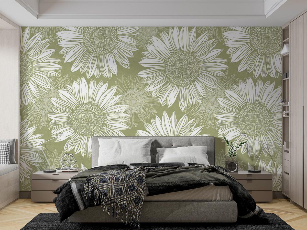 پوستر کاغذ دیواری اتاق خواب مدل گل درشت بزرگ W10249200