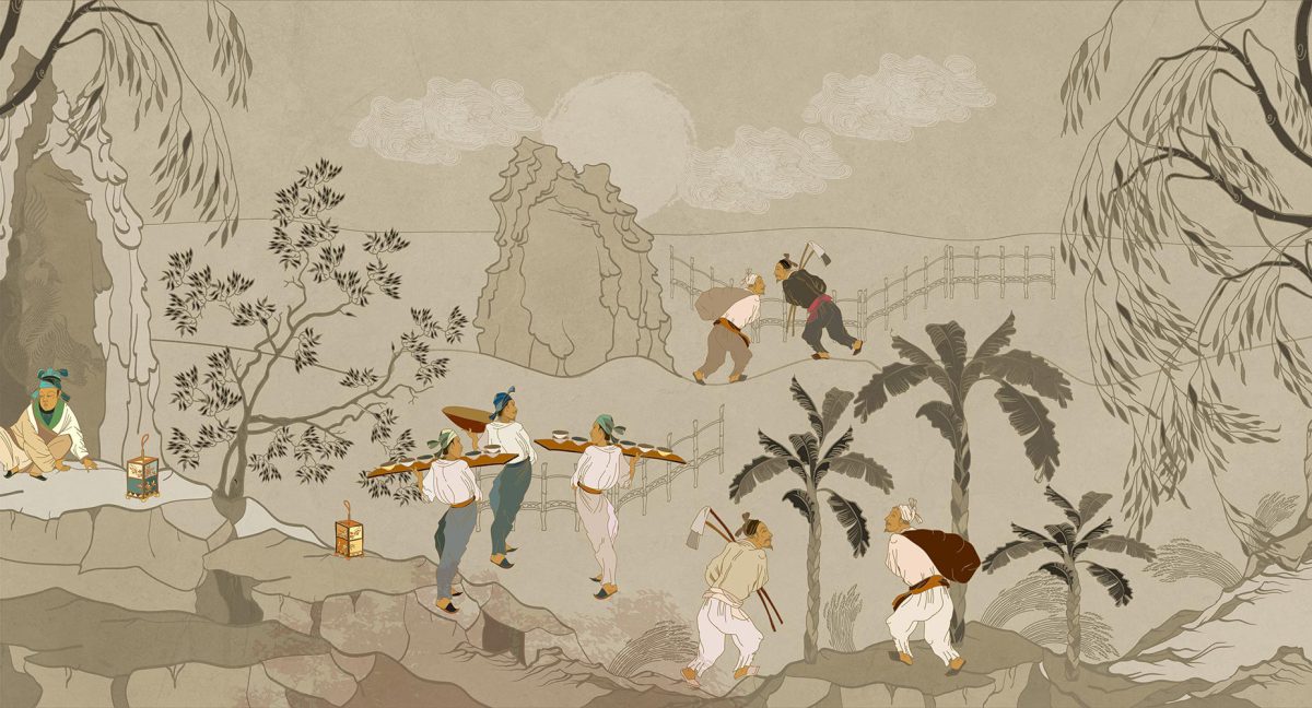 پوستر دیواری سنتی چین قدیم W10252700