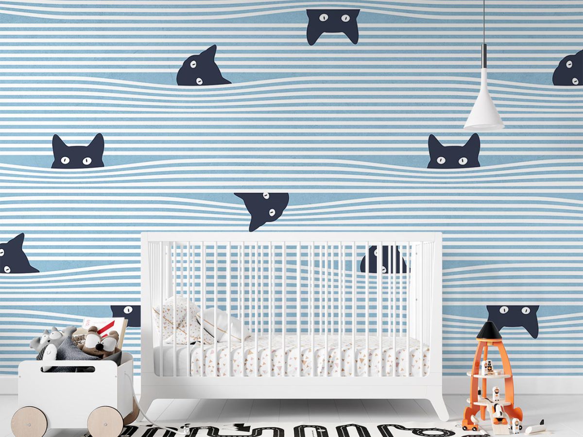 پوستر دیواری اتاق کودک گربه W10253000