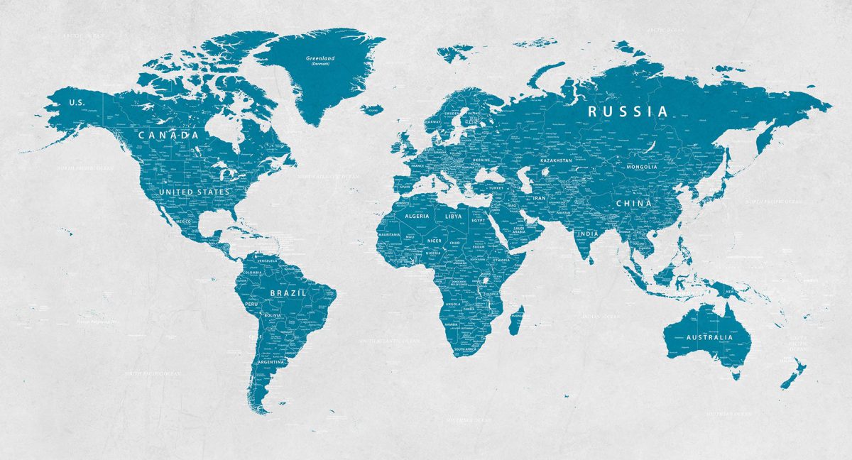 کاغذ دیواری نقشه جهان W10254400