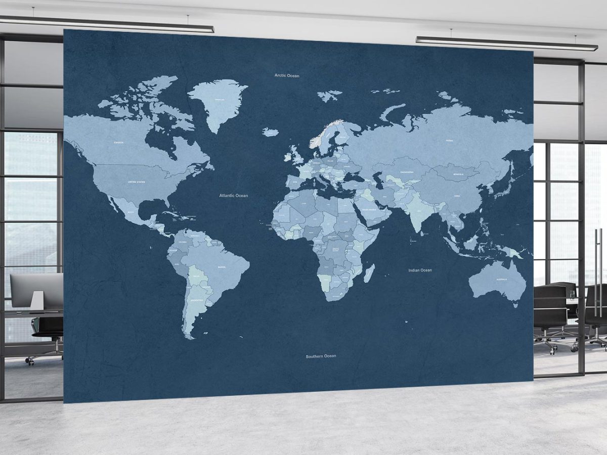 پوستر دیواری مدل نقشه جهان W10254700