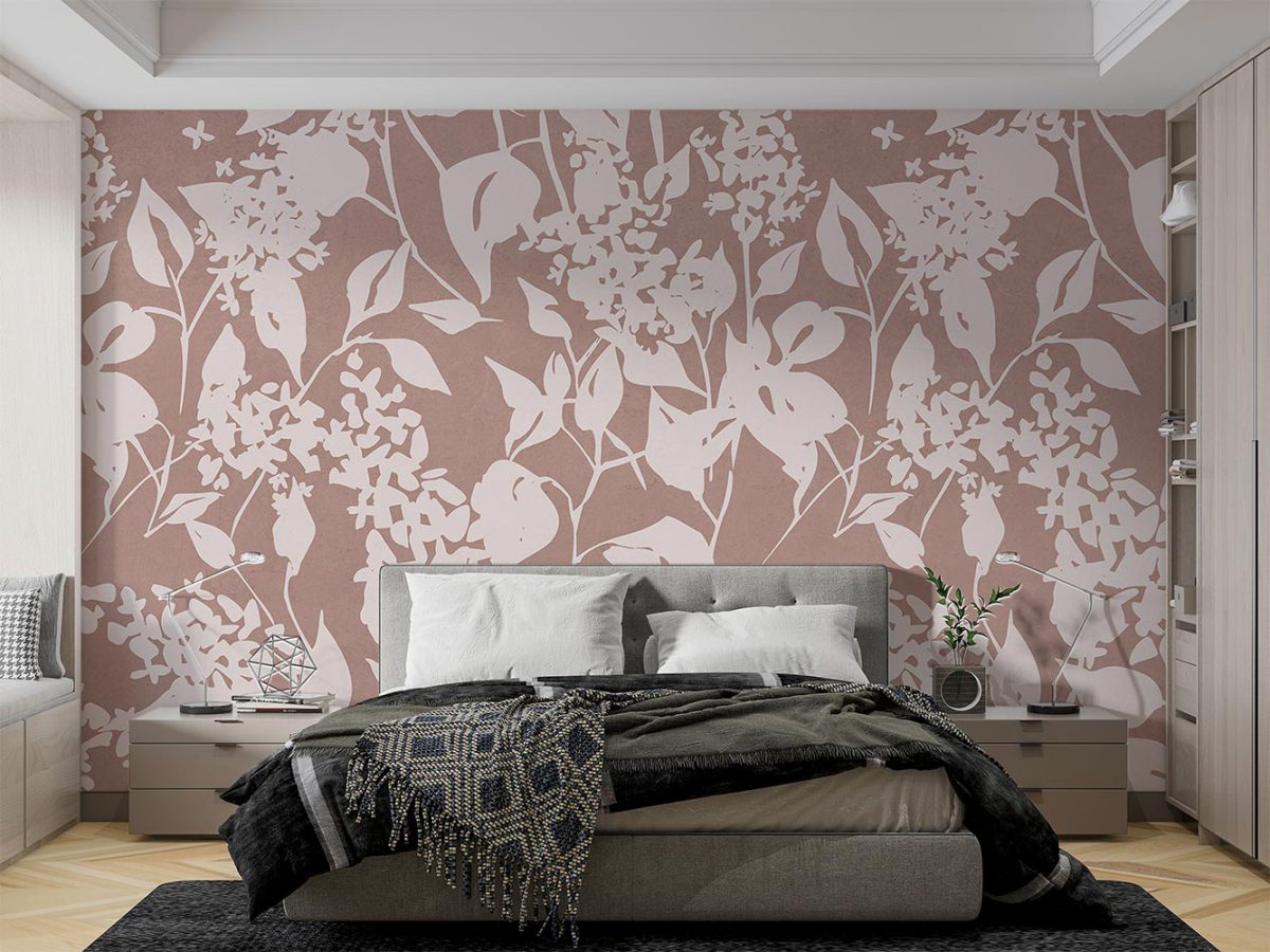کاغذ دیواری طرح برگ W10256400 مناسب برای اتاق خواب