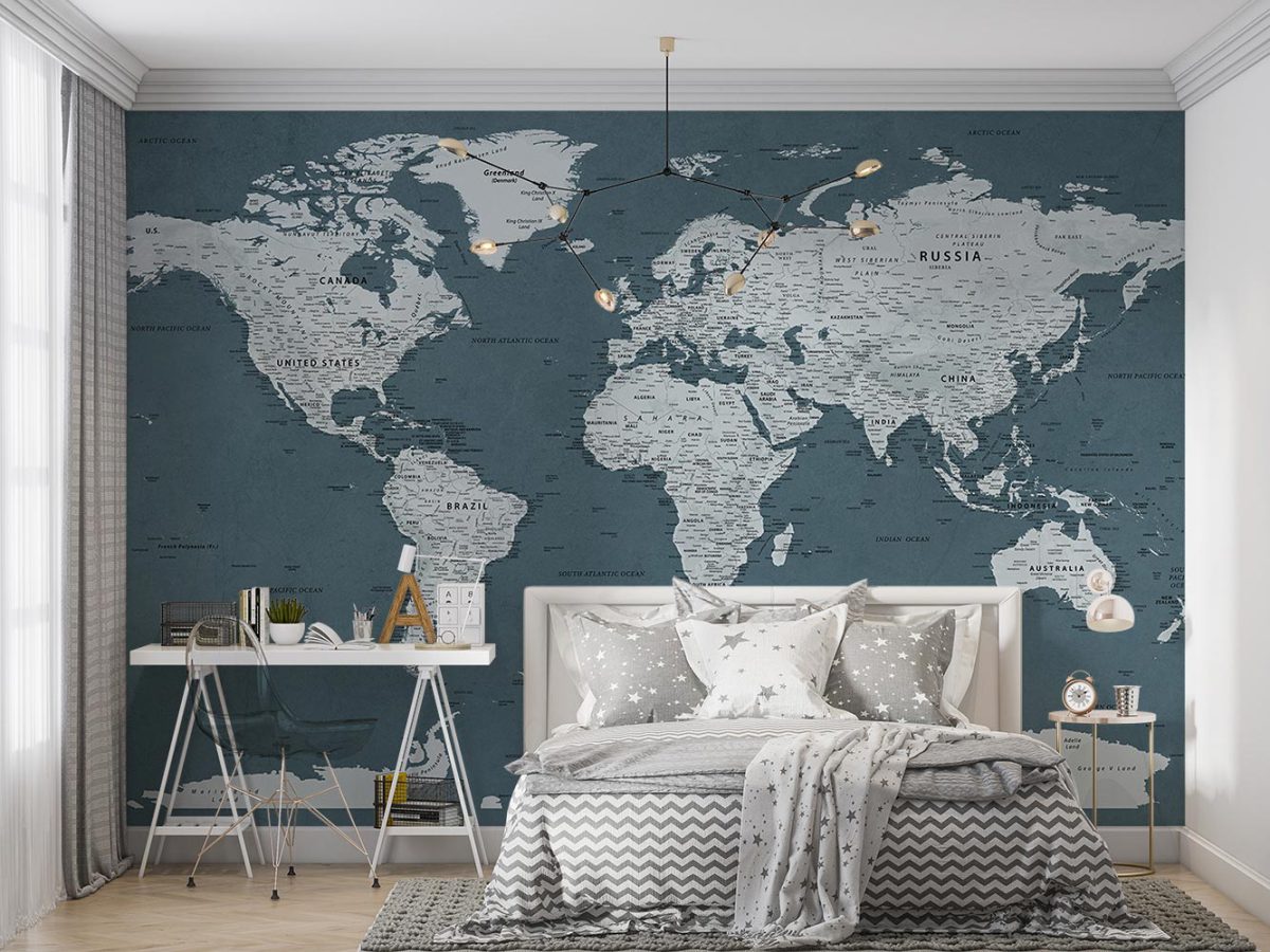 پوستر دیواری نقشه جهان بزرگ W10261700